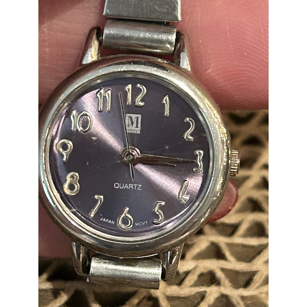 MC women's Silver Tone Slip On strap quartz watch Working